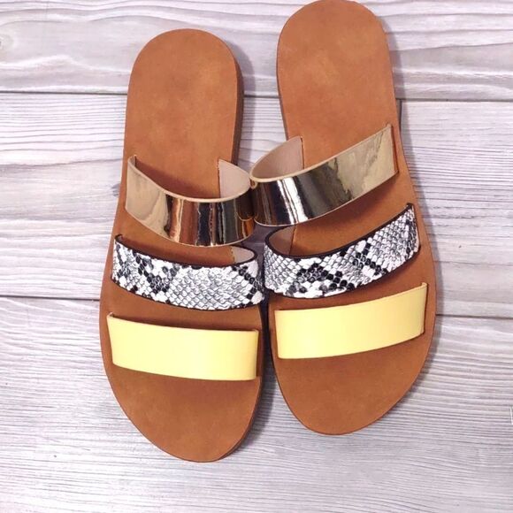 (74-2136) 🔥3/$20🔥 Depdream Flat Slide Sandals for Women Sz 38 (7.5) - Picture 8 of 10
